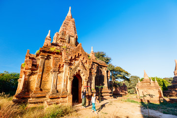 Family in Bagan Myanmar
