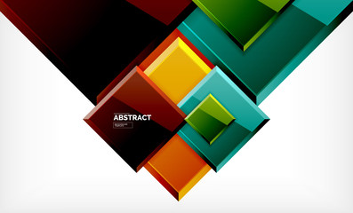 Obraz premium Square abstract background, glossy geometric design