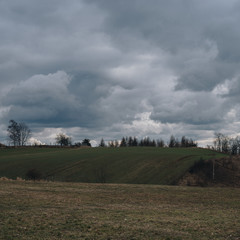 Fototapeta na wymiar hilly landscape with fields
