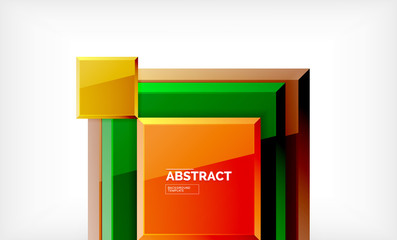 Geometric abstract background, modern square design