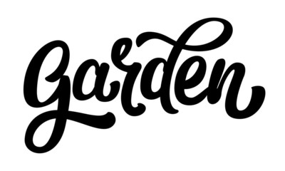 Lettering word Garden on white background