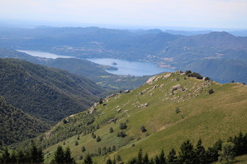 View from Monte Mottarone to Lago d'Orta, Italy