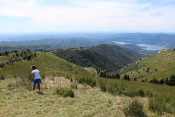 Obraz premium View from Monte Mottarone to Lago d'Orta, Italy