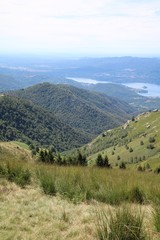 Fototapeta na wymiar View from Monte Mottarone to Lago d'Orta, Italy