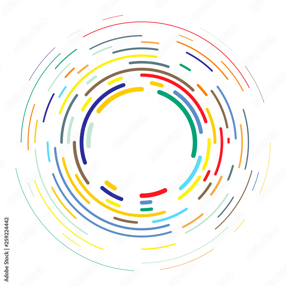 Wall mural vector modern creative backdrop of vivid multi colored curved elements.multicolored decorative desig
