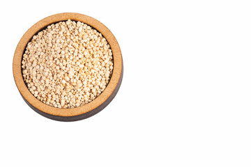 White Quinoa Seeds - Chenopodium quinoa. White background