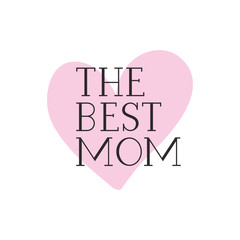 mom the best label isolated icon
