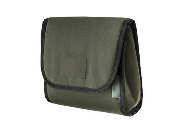 Naklejka premium Green soft case for guns isolated for white