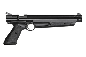 pneumatic pistol isolated on white