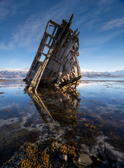 Schiffswrack in Tisness bei Tromsö