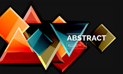 Squares and triangles geometrical background