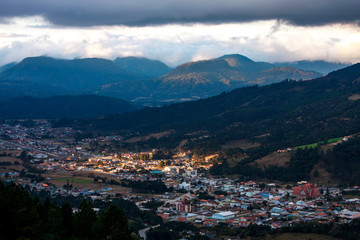 Fototapeta na wymiar View of the city of Urubici, located in mountain areas of the state of Santa Catarina, Brazil