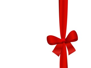 Rote Schleife mit Geschenkband - Vektor Illustration
