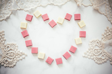 Chocolate Truffle Candy Heart Shape
