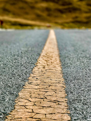 A lone road in tibet on the way to Mt. Qomolangma better known as Mt. Everest