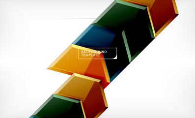 Techno arrow background, template design