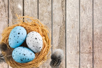 Easter eggs isolated on background