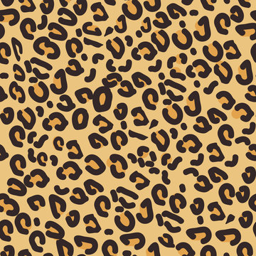 Leopard pattern. Seamless vector print. Realistic animal texture. Abstract repeating pattern - leopard skin imitation can be painted on clothes or fabric. eps10