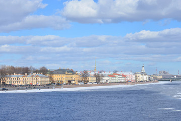 Obraz na płótnie Canvas University Embankment in St.Petersburg.