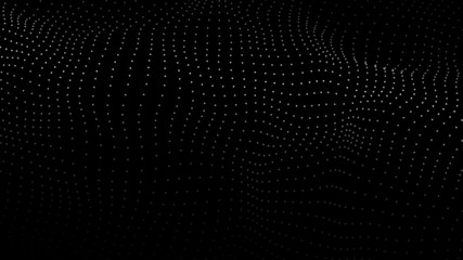 Abstract background. Big data. Vector illustration. Wave of particles.