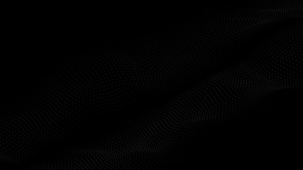 Abstract background. Big data. Vector illustration. Wave of particles.