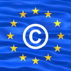 Copyright Europa - Flagge mit Sternen