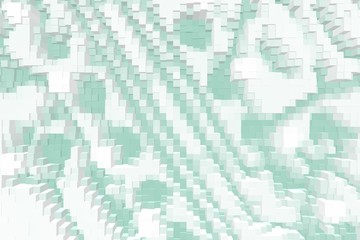 Abstract cube 3d extrude background,  wallpaper square.