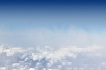 Abstract cube 3d extrude background,  technology square.