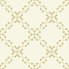 Classic seamless vector pattern. Damask orient golden ornament. Classic vintage background. Orient ornament for fabric, wallpaper and packaging