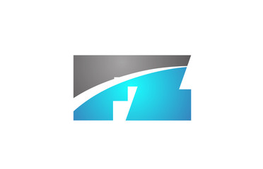 alphabet letter fz f z logo company icon design