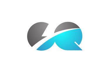 alphabet letter gq g q logo company icon design