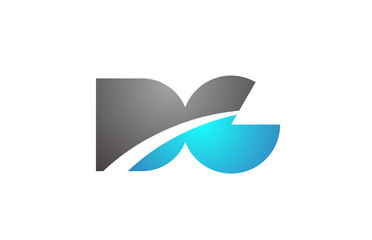 alphabet letter dg d g logo company icon design