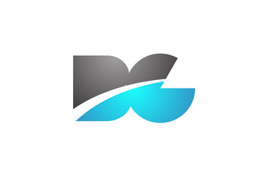 alphabet letter dg d g logo company icon design