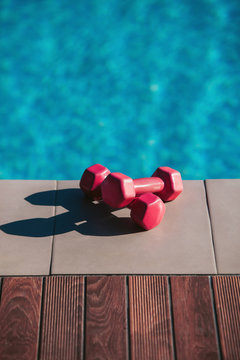 Weights by the pool