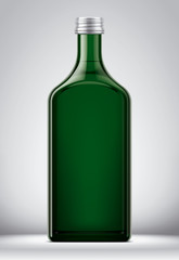 Bottle mockup for alcohol drinks on background. 