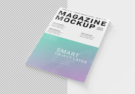Isolated Magazine Cover Mockup