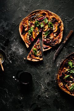 Roasted Beet and Butternut Squash Flatbread Pizza
