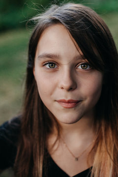 Portrait of Beautiful Young Girl
