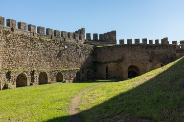 Fototapeta na wymiar Image of the walls inside the Belver Castle