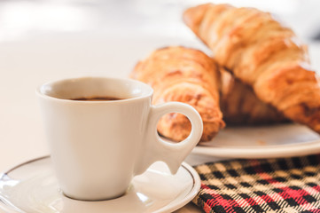 Coffee and French bread Croissant