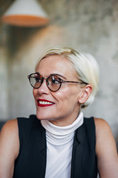 Portrait of smiling mature woman