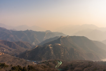 Fototapeta na wymiar The Great Wall of China, section of Badaling, China