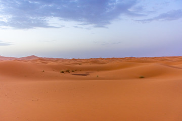 Dawn in the dunes of the Erg Chebbi, Sahara Desert, Morocco