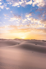 Fototapeta na wymiar Beautiful dawn in the Sahara Desert, Morocco