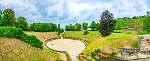 An old roman amphitheater in Trier, Germany