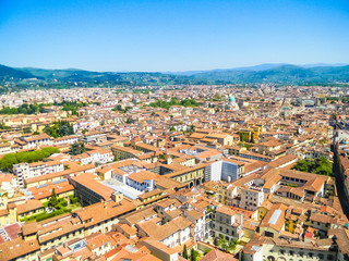 Beautiful aerial cityscape of Florence, Italy