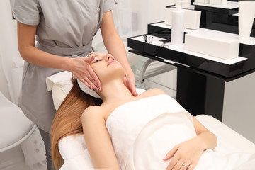 Cosmetic treatment at spa salon