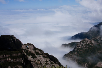 Landscape of the church hill, located in the São Joaquim National Park, in the State of Santa Catarina, southern Brazil