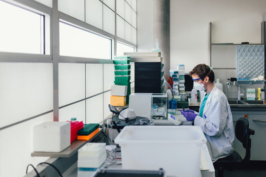 Biologist Working in a Professional Laboratory