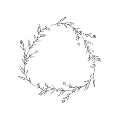 Fototapeta premium garland with flowers and leafs isolated icon